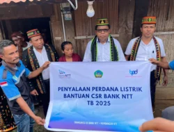 Bank NTT Gunakan Dana CSR Pasang Listrik Gratis di 142 Rumah Warga Matim